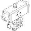 Ball valve Series: VZBA Stainless steel/PTFE Pneumatic operated Single acting PN63 Butt weld EN 12627 1/4" (8)